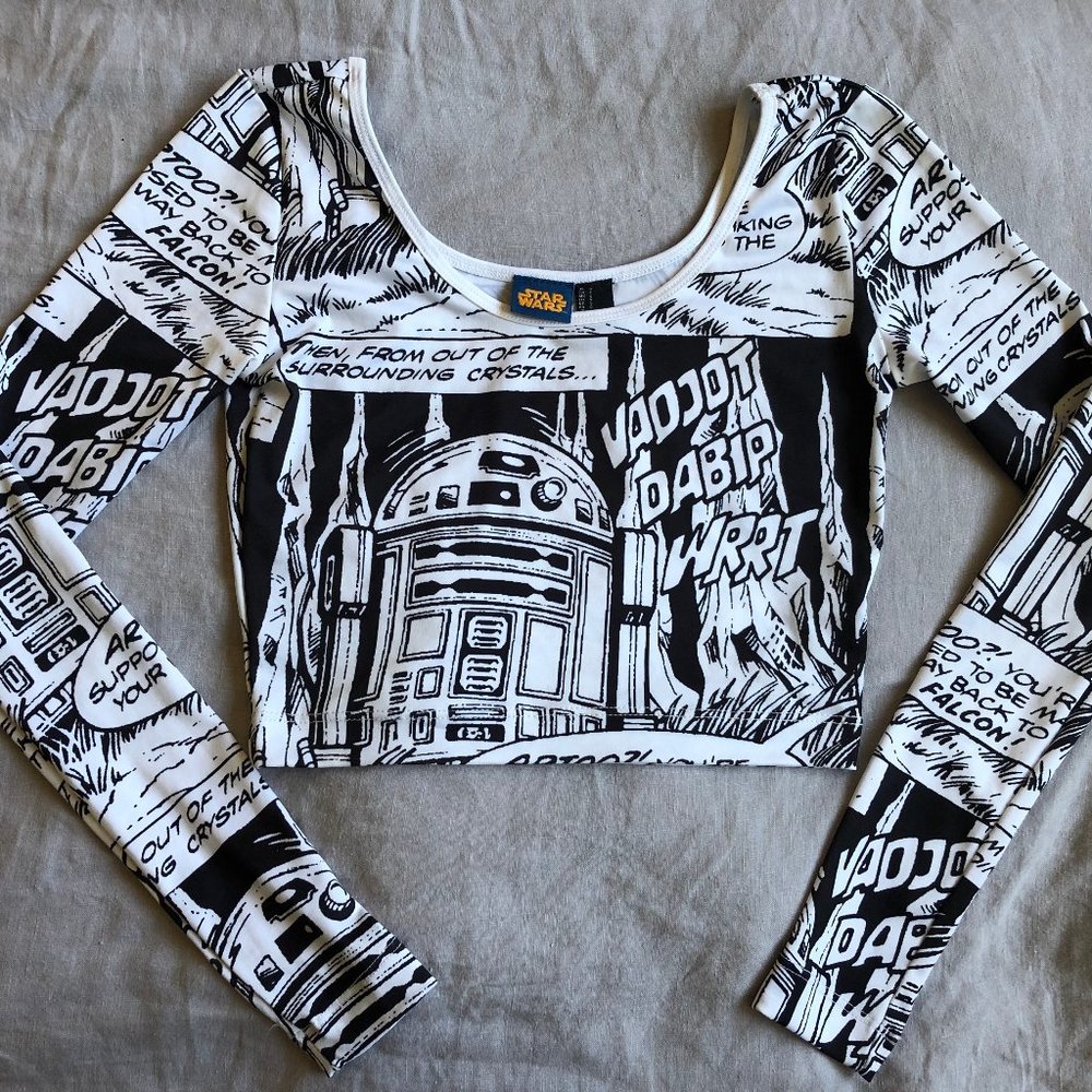 Star Wars scoop neck crop top, small